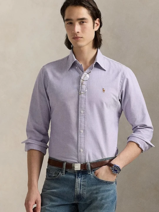 Zdjęcie produktu Polo Ralph Lauren koszula męska bawełniana fioletowy
