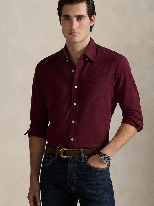 Zdjęcie produktu Polo Ralph Lauren koszula męska bawełniana bordowy