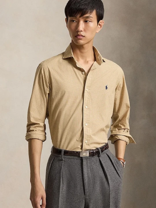 Zdjęcie produktu Polo Ralph Lauren koszula męska bawełniana brązowy
