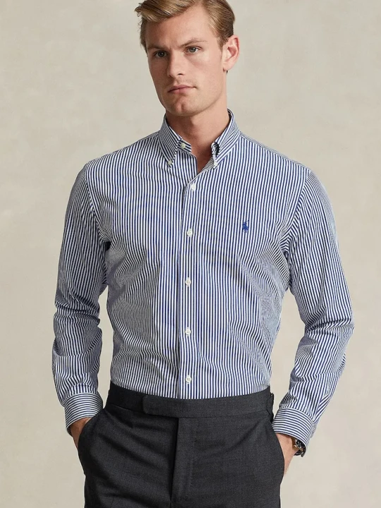 Zdjęcie produktu Polo Ralph Lauren koszula męska bawełniana z elastanem granatowy