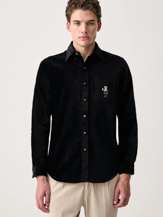 Zdjęcie produktu Polo Ralph Lauren koszula męska welurowa czarny