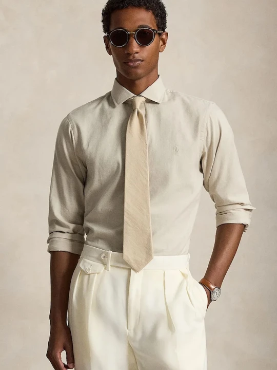 Zdjęcie produktu Polo Ralph Lauren koszula męska z bawełną beżowy
