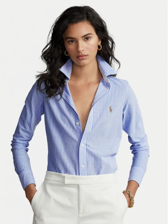 Zdjęcie produktu Polo Ralph Lauren Koszula Oxford 211664416 Błękitny Slim Fit Niebieski jasny