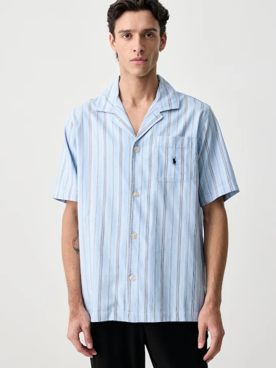 Zdjęcie produktu Polo Ralph Lauren koszula piżamowa męska bawełniana niebieski
