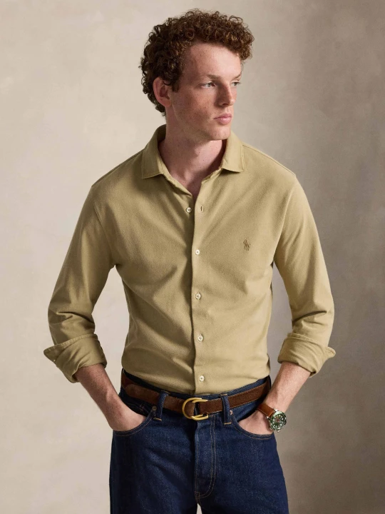 Zdjęcie produktu POLO RALPH LAUREN Koszula | Regular Fit | weathered mesh beżowy