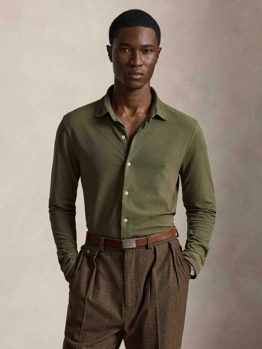 Zdjęcie produktu POLO RALPH LAUREN Koszula | Regular Fit | weathered mesh oliwkowy