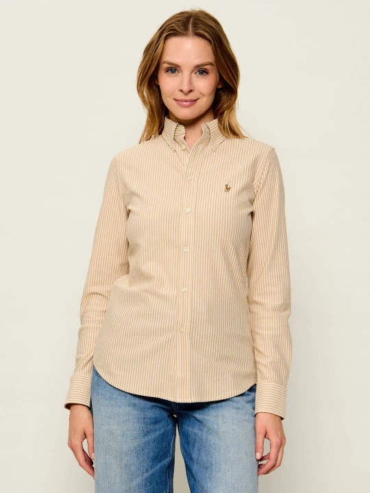 Zdjęcie produktu POLO RALPH LAUREN Koszula | Slim Fit | knit oxford beżowy