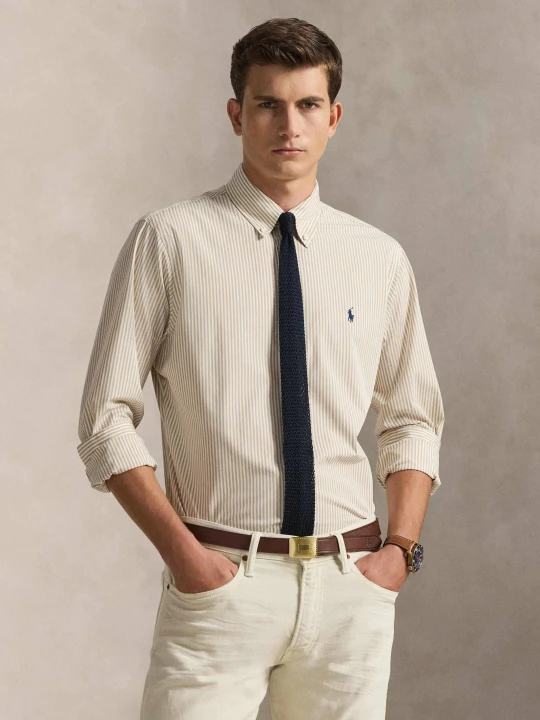 Zdjęcie produktu POLO RALPH LAUREN Koszula | Slim Fit | stretch beżowy