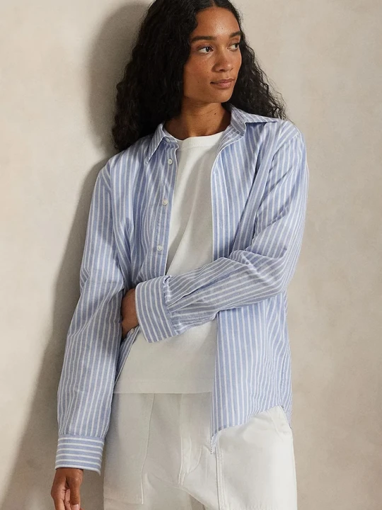 Zdjęcie produktu Polo Ralph Lauren koszula z dodatkiem lnu niebieski
