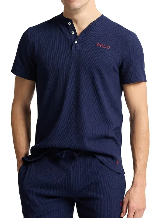 Zdjęcie produktu Polo Ralph Lauren koszulka piżamowa męska z bawełny granatowy