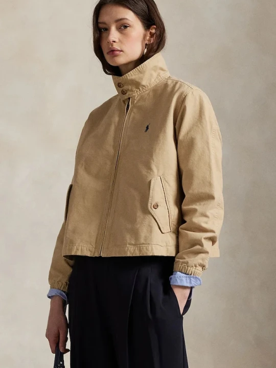 Zdjęcie produktu Polo Ralph Lauren krótka kurtka damska jeansowa beżowy