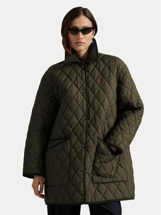Zdjęcie produktu Polo Ralph Lauren Kurtka przejściowa 211971180002 Zielony ciemny Oversize