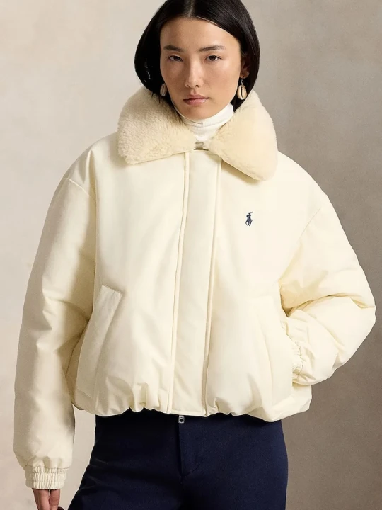 Zdjęcie produktu Polo Ralph Lauren kurtka puchowa damska beżowy