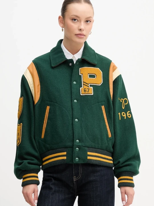Zdjęcie produktu Polo Ralph Lauren kurtka z dodatkiem wełny zielony