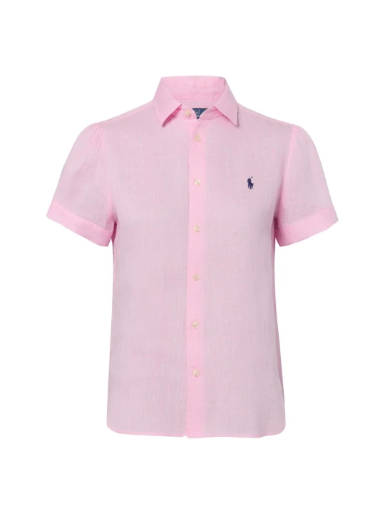 Zdjęcie produktu Polo Ralph Lauren Lniana bluzka z krótkim rękawem Kobiety len różowy