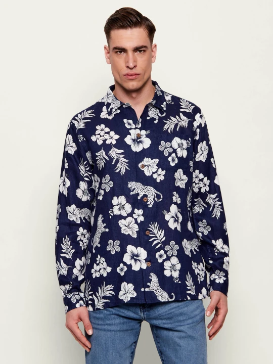 Zdjęcie produktu POLO RALPH LAUREN Lniana koszula | Classic fit granatowy