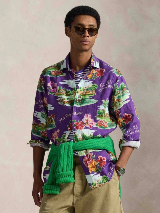 Zdjęcie produktu POLO RALPH LAUREN Lniana koszula | Classic fit fioletowy