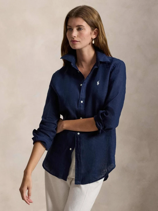 Zdjęcie produktu POLO RALPH LAUREN Lniana koszula | Classic fit granatowy