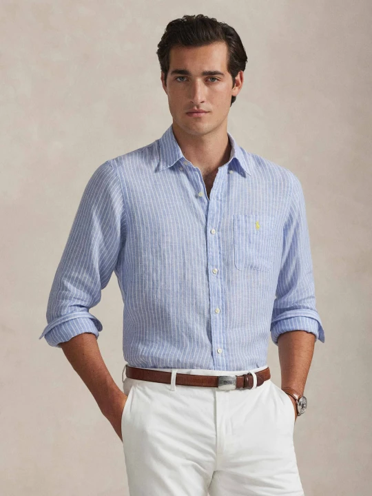 Zdjęcie produktu POLO RALPH LAUREN Lniana koszula | Custom fit niebieski