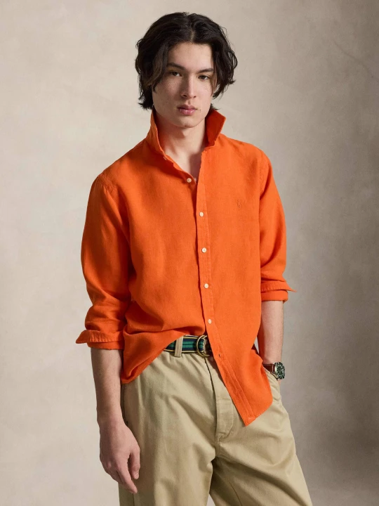 Zdjęcie produktu POLO RALPH LAUREN Lniana koszula | Custom fit pomarańczowy