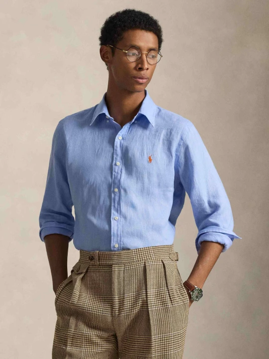 Zdjęcie produktu POLO RALPH LAUREN Lniana koszula | Custom fit niebieski