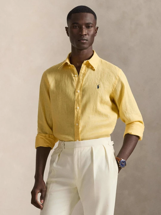 Zdjęcie produktu POLO RALPH LAUREN Lniana koszula | Custom fit żółty