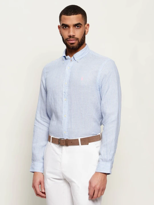 Zdjęcie produktu POLO RALPH LAUREN Lniana koszula | Custom fit niebieski