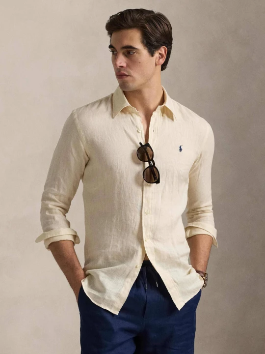 Zdjęcie produktu POLO RALPH LAUREN Lniana koszula | Custom fit kremowy