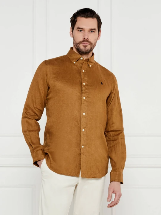 Zdjęcie produktu POLO RALPH LAUREN Lniana koszula | Custom fit camel