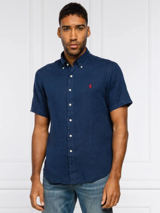 Zdjęcie produktu POLO RALPH LAUREN Lniana koszula | Custom fit granatowy
