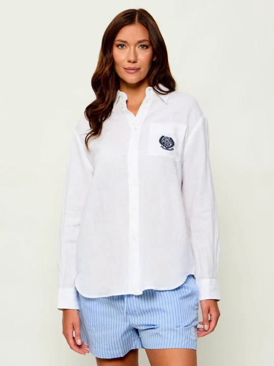 Zdjęcie produktu POLO RALPH LAUREN Lniana koszula | Polo Ralph Lauren x Wimbledon | Loose fit biały