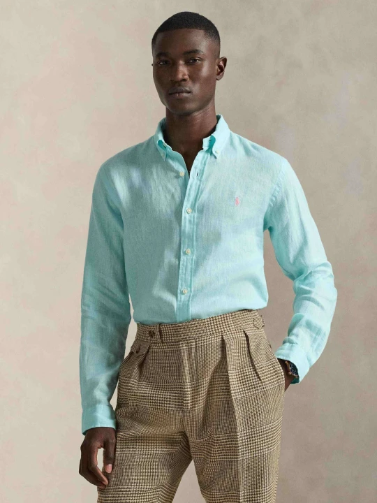 Zdjęcie produktu POLO RALPH LAUREN Lniana koszula | Slim Fit miętowy