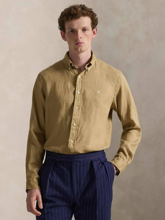 Zdjęcie produktu POLO RALPH LAUREN Lniana koszula | Slim Fit beżowy