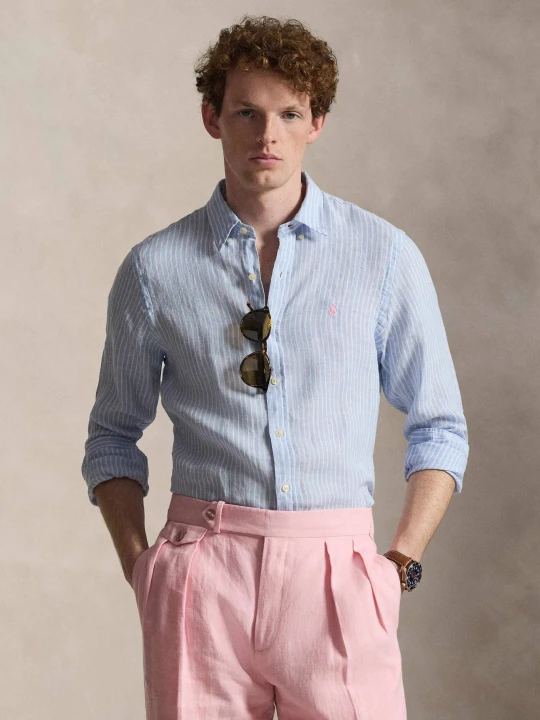 Zdjęcie produktu POLO RALPH LAUREN Lniana koszula | Slim Fit niebieski