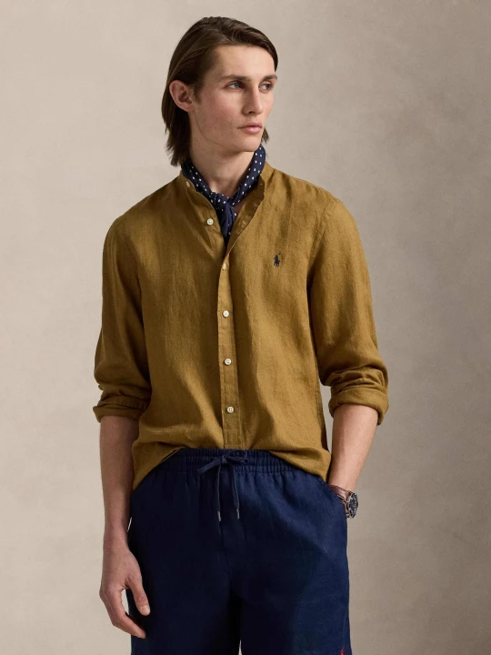 Zdjęcie produktu POLO RALPH LAUREN Lniana koszula | Slim Fit musztardowy