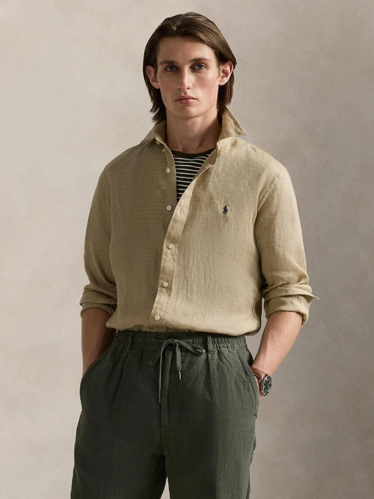 Zdjęcie produktu POLO RALPH LAUREN Lniana koszula | Slim Fit beżowy