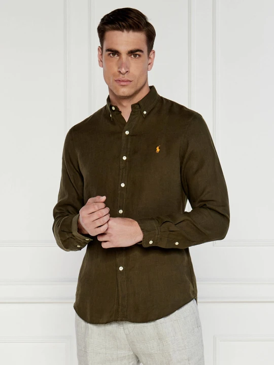 Zdjęcie produktu POLO RALPH LAUREN Lniana koszula | Slim Fit khaki