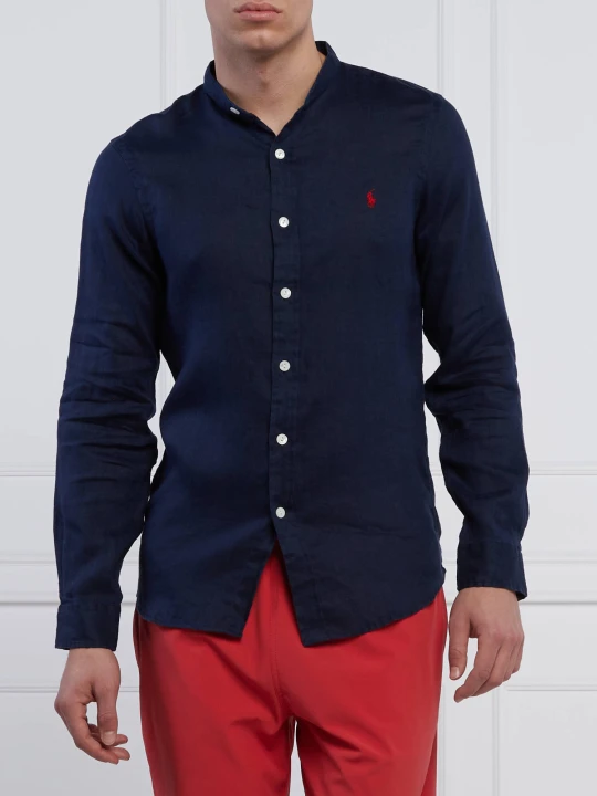 Zdjęcie produktu POLO RALPH LAUREN Lniana koszula | Slim Fit granatowy