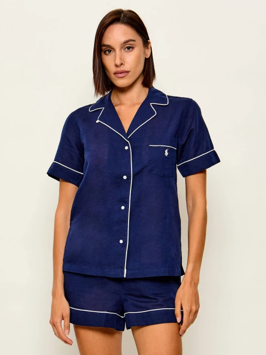 Zdjęcie produktu POLO RALPH LAUREN Lniana piżama | Regular Fit granatowy