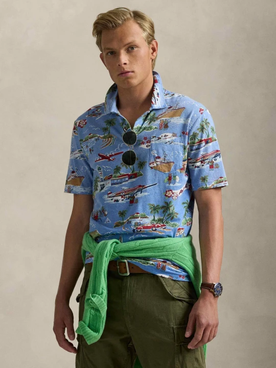 Zdjęcie produktu POLO RALPH LAUREN Lniane polo | Classic fit niebieski