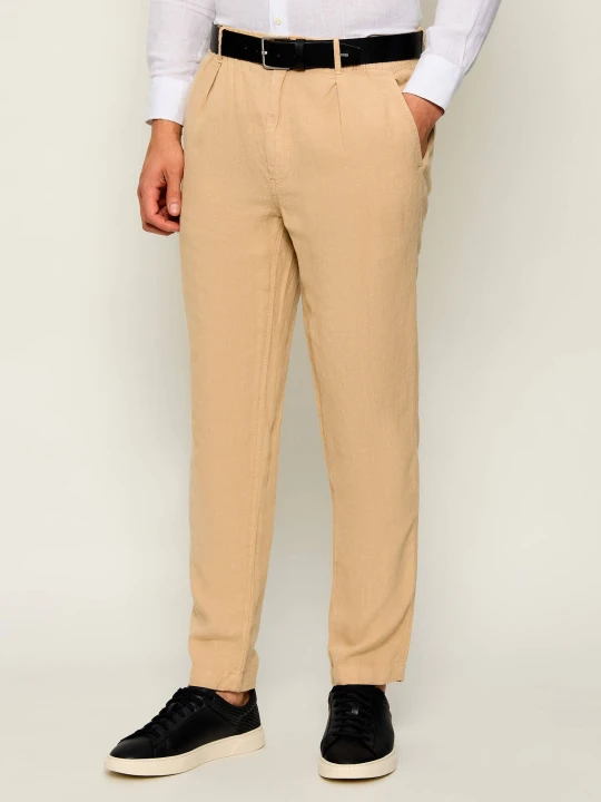 Zdjęcie produktu POLO RALPH LAUREN Lniane spodnie chino | Slim Fit beżowy