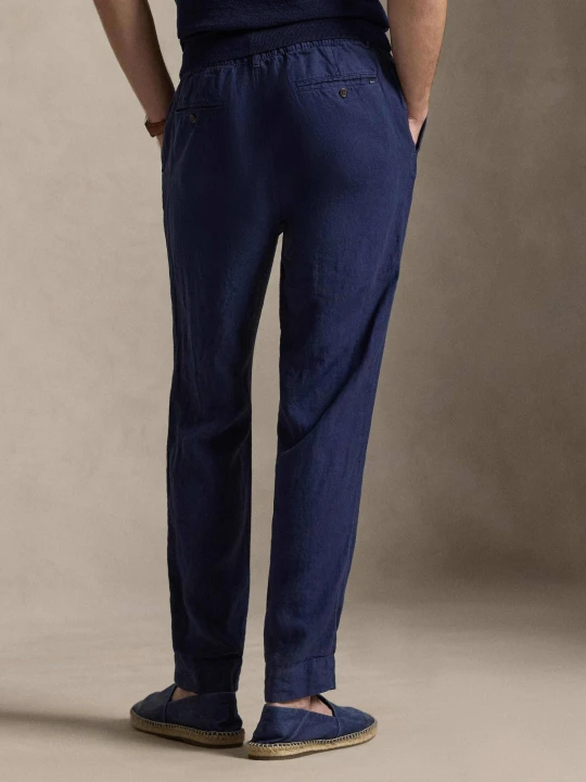 Zdjęcie produktu POLO RALPH LAUREN Lniane spodnie chino | Slim Fit granatowy
