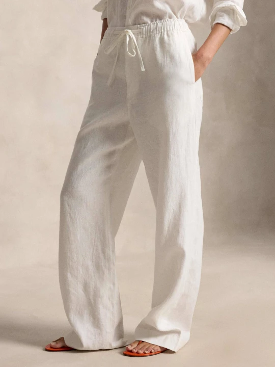 Zdjęcie produktu POLO RALPH LAUREN Lniane spodnie | Loose fit biały