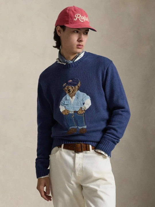 Zdjęcie produktu POLO RALPH LAUREN Lniany sweter | Regular Fit granatowy