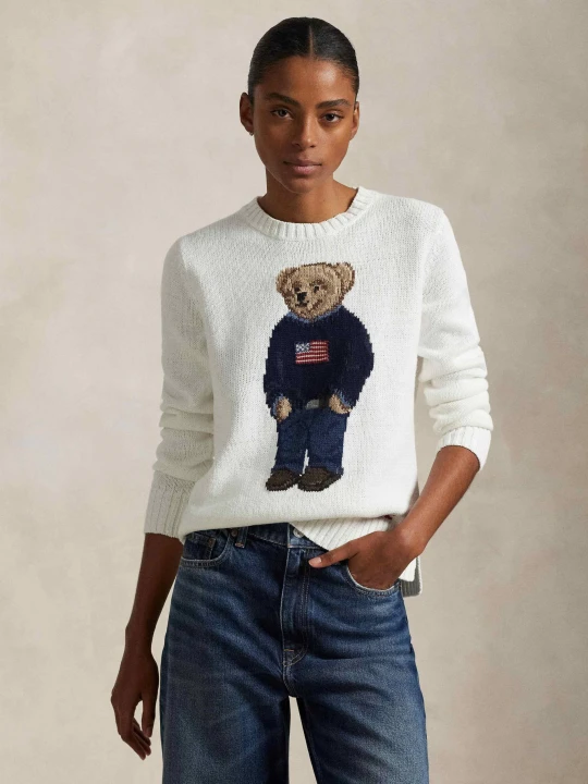 Zdjęcie produktu POLO RALPH LAUREN Lniany sweter | Regular Fit ecru