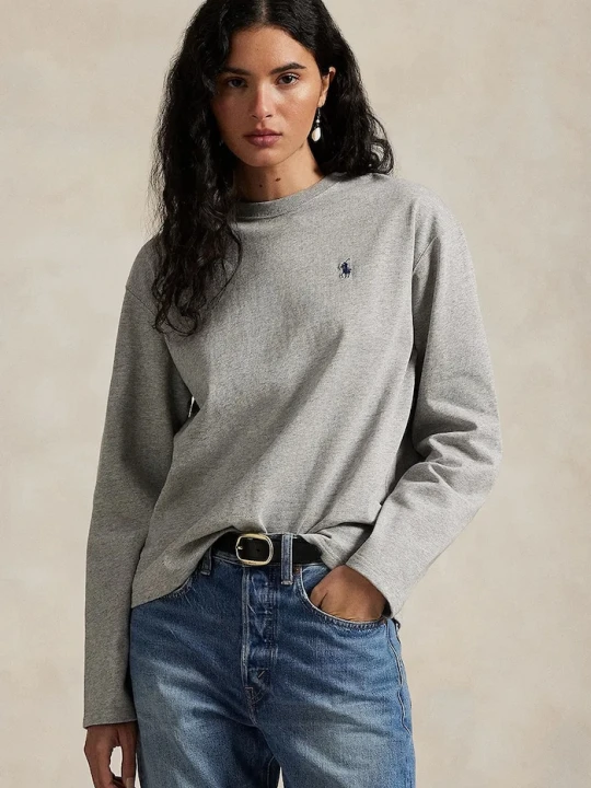 Zdjęcie produktu Polo Ralph Lauren longsleeve bawełniany szary