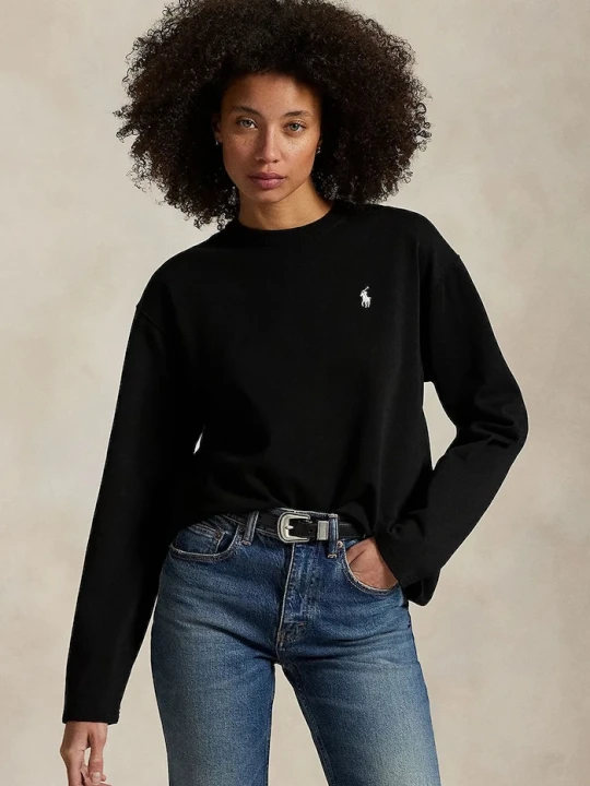 Zdjęcie produktu Polo Ralph Lauren longsleeve bawełniany czarny