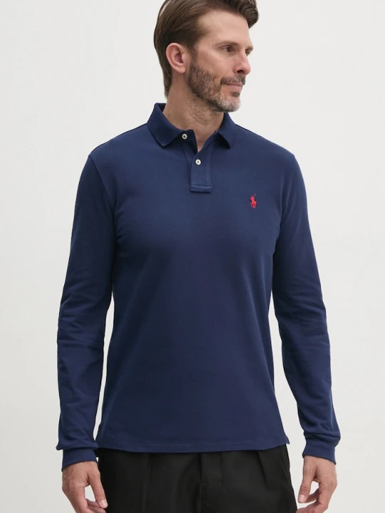 Zdjęcie produktu Polo Ralph Lauren longsleeve bawełniany niebieski