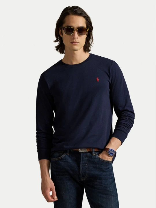 Zdjęcie produktu Polo Ralph Lauren Longsleeve Classics 710671468024 Granatowy Slim Fit