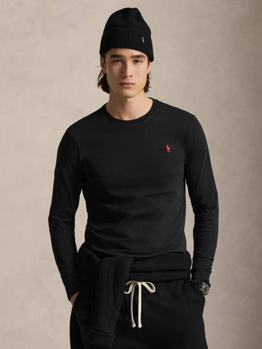 Zdjęcie produktu POLO RALPH LAUREN Longsleeve | Custom slim fit czarny